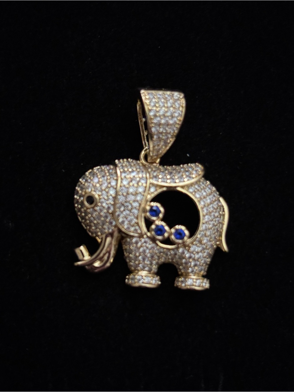 14K Gold Plated Elephant pendant